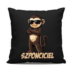 Szponciciel - czarna poduszka na prezent