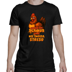 Weekend jest dla kur, które nie znoszą stresu - męska koszulka na prezent