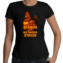 Weekend jest dla kur, które nie znoszą stresu - damska koszulka na prezent