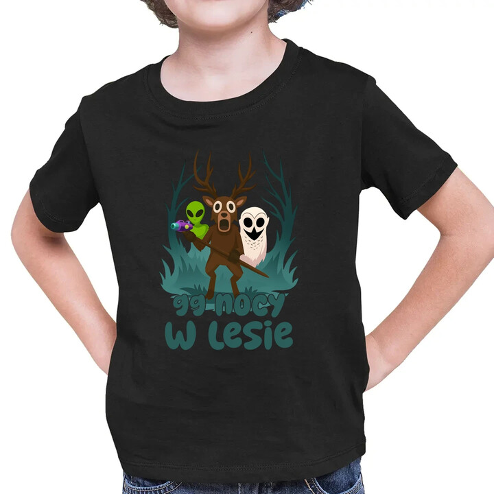 99 nocy w lesie - dziecięca koszulka na prezent - dla fanów gry Roblox