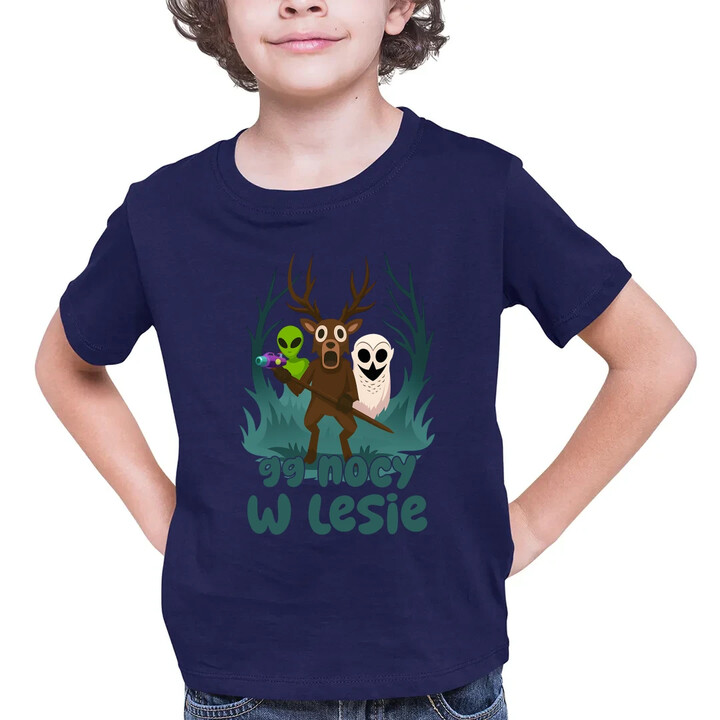 99 nocy w lesie - dziecięca koszulka na prezent - dla fanów gry Roblox
