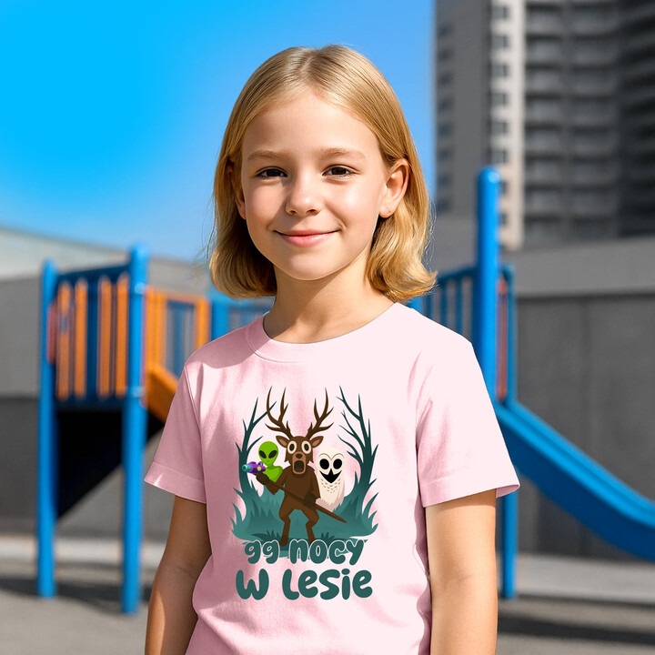 99 nocy w lesie - dziecięca koszulka na prezent - dla fanów gry Roblox