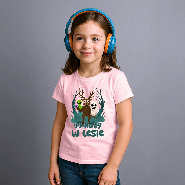 99 nocy w lesie - dziecięca koszulka na prezent - dla fanów gry Roblox