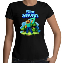 Steve 67 - Six Seven - damska koszulka na prezent - inspirowane Minecraft