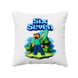 Steve 67 - Six Seven - poduszka na prezent - inspirowane Minecraft