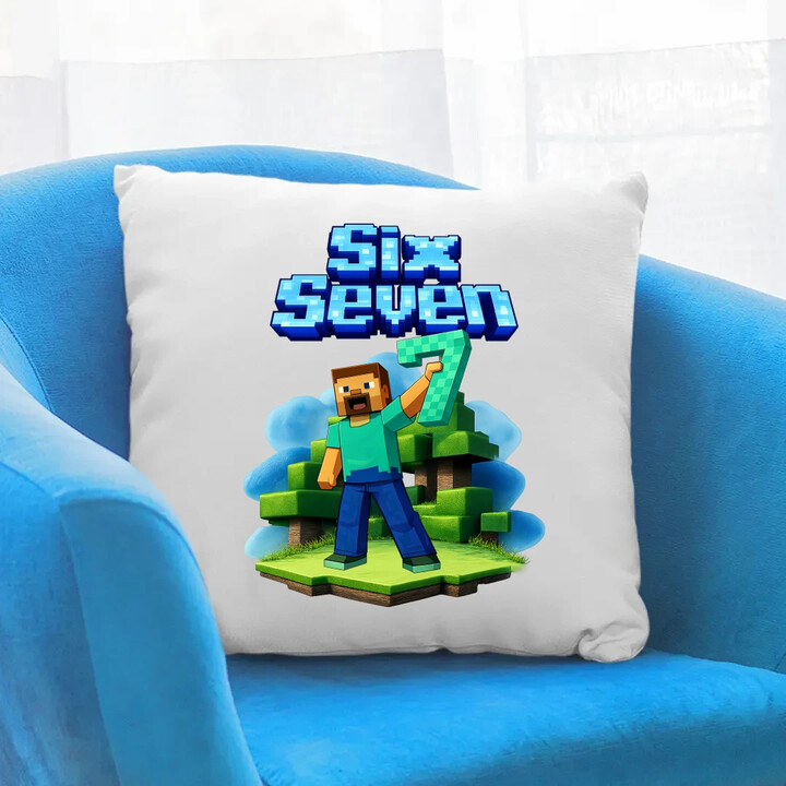 Steve 67 - Six Seven - poduszka na prezent - inspirowane Minecraft
