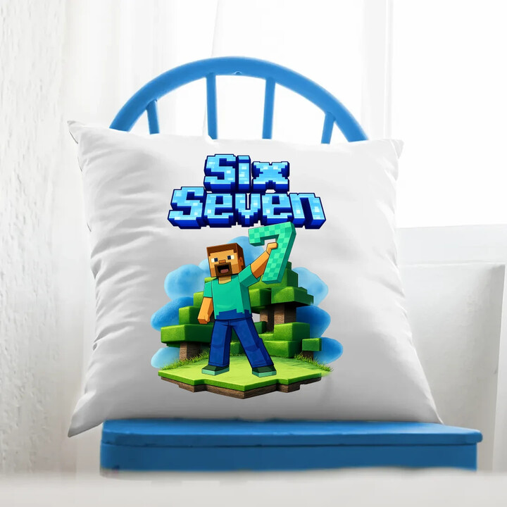 Steve 67 - Six Seven - poduszka na prezent - inspirowane Minecraft