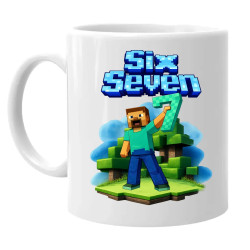 Steve 67 - Six Seven - kubek na prezent - inspirowane Minecraft