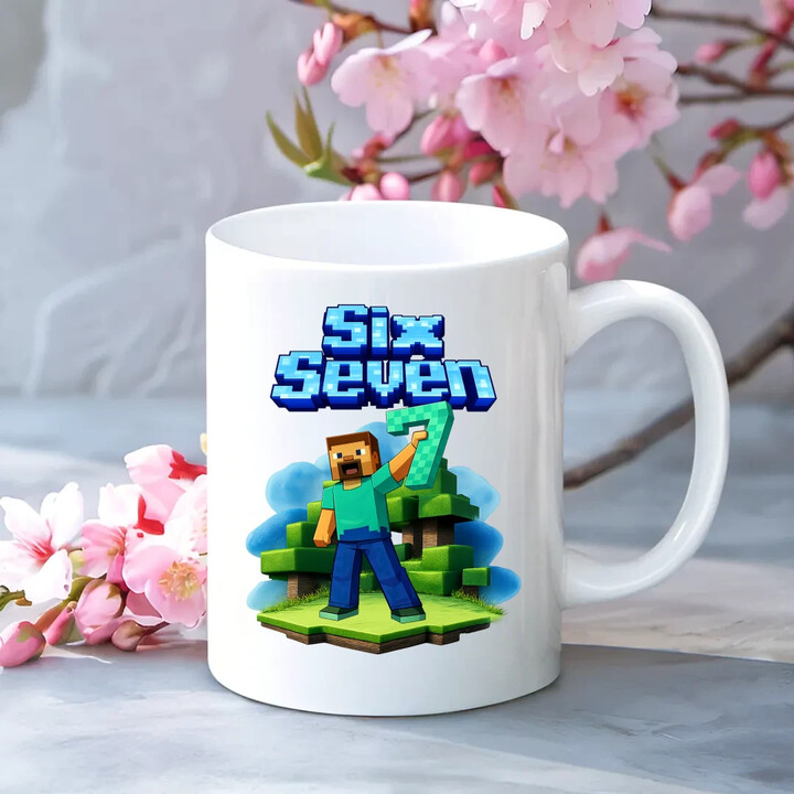 Steve 67 - Six Seven - kubek na prezent - inspirowane Minecraft