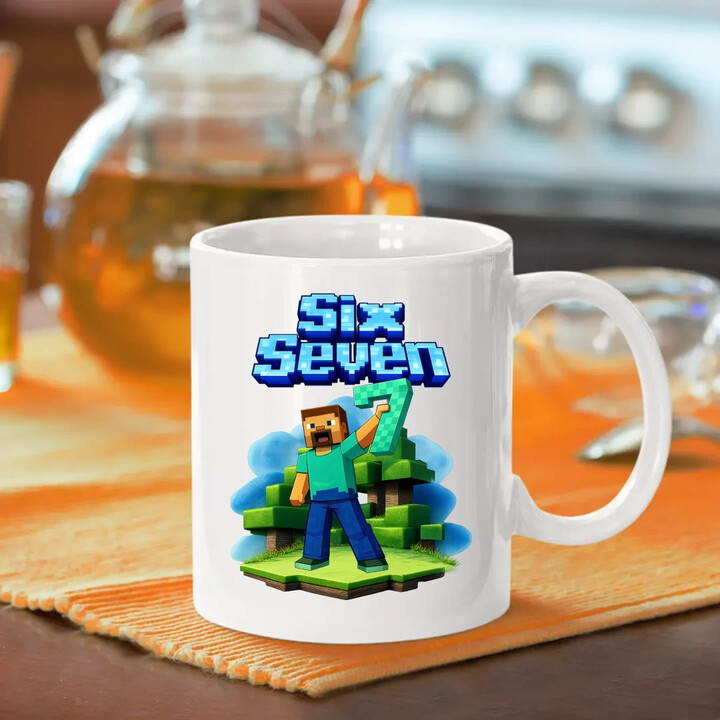 Steve 67 - Six Seven - kubek na prezent - inspirowane Minecraft