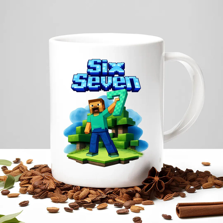 Steve 67 - Six Seven - kubek na prezent - inspirowane Minecraft