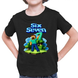 Steve 67 - Six Seven - dziecięca koszulka na prezent - inspirowane Minecraft