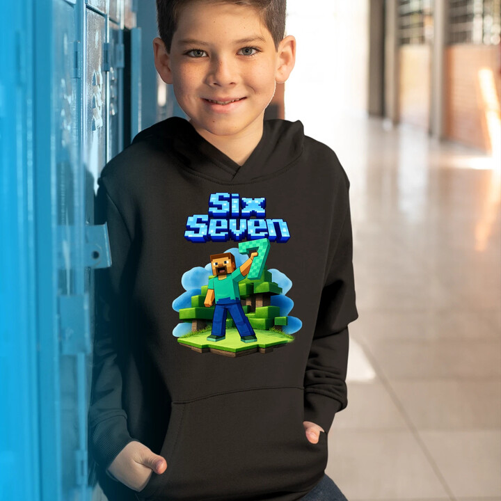 Steve 67 - Six Seven - dziecięca bluza na prezent - inspirowane Minecraft