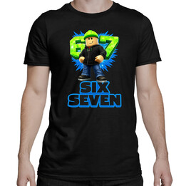 Six Seven 67 - męska koszulka na prezent - inspirowane Roblox