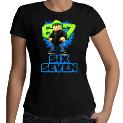 Six Seven 67 - damska koszulka na prezent - inspirowane Roblox