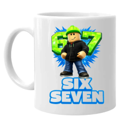 Six Seven 67 - kubek na prezent - inspirowane Roblox