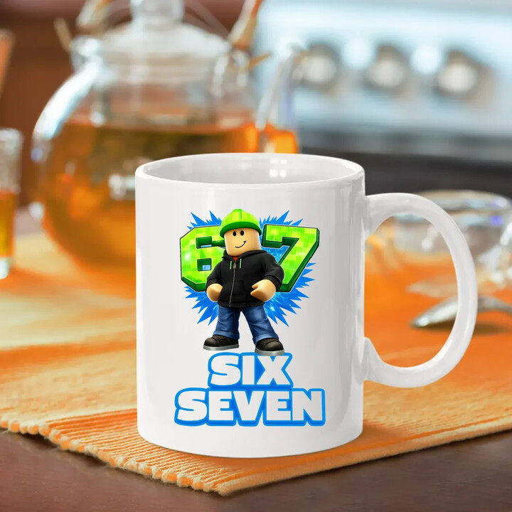 Six Seven 67 - kubek na prezent - inspirowane Roblox