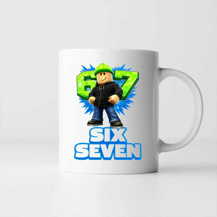 Six Seven 67 - kubek na prezent - inspirowane Roblox