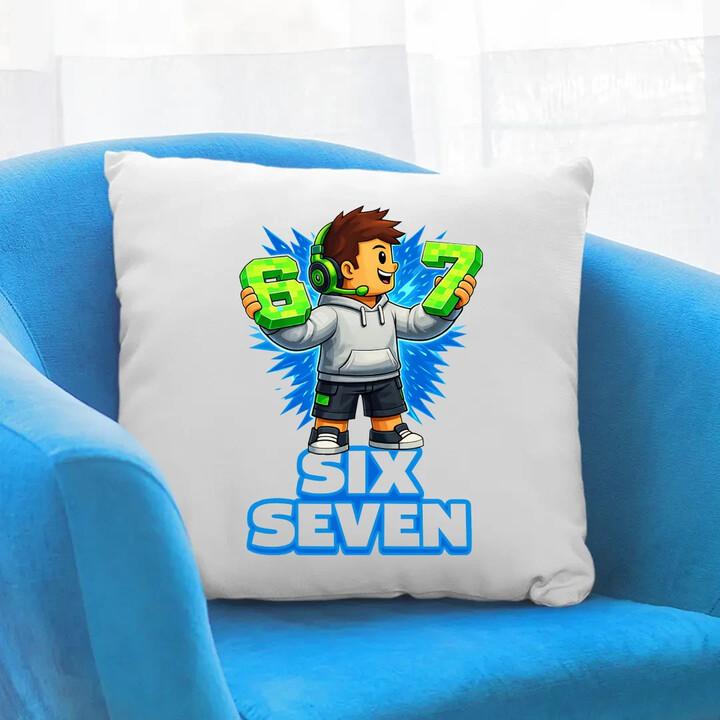 67 - Six Seven - poduszka na prezent - inspirowane Roblox