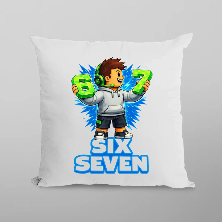 67 - Six Seven - poduszka na prezent - inspirowane Roblox