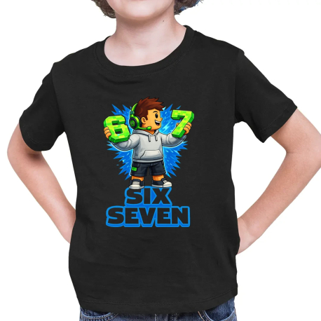 67 - Six Seven - dziecięca koszulka na prezent - inspirowane Roblox