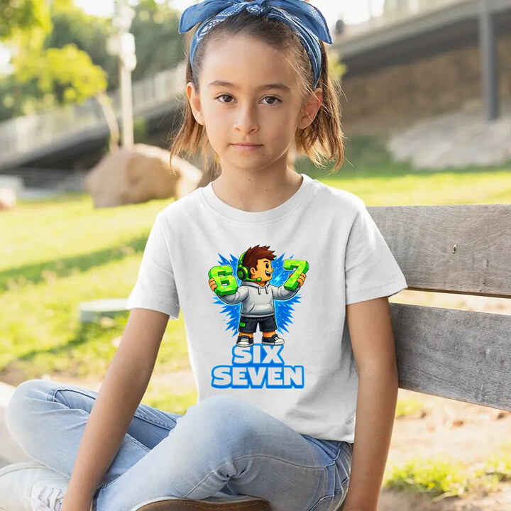67 - Six Seven - dziecięca koszulka na prezent - inspirowane Roblox