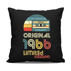 Original - best of' 1966 (60lat) - czarna poduszka na prezent