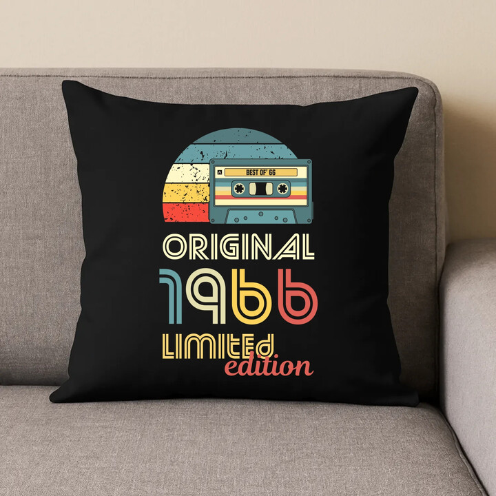Original - best of' 1966 (60lat) - czarna poduszka na prezent