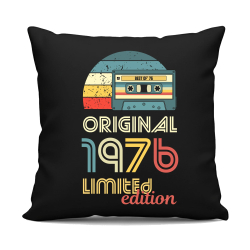Original - best of' 1976 (50lat) - czarna poduszka na prezent