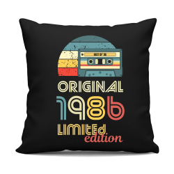 Original - best of' 1986 (40lat) - czarna poduszka na prezent