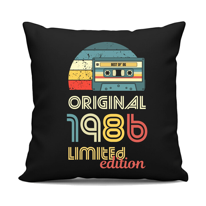 Original - best of' 1986 (40lat) - czarna poduszka na prezent