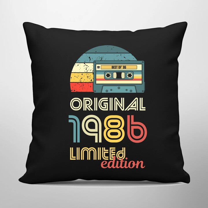 Original - best of' 1986 (40lat) - czarna poduszka na prezent