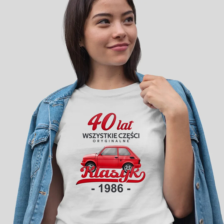 40 Lat Wszystkie części oryginalne Klasyk od 1986 - damska koszulka na prezent