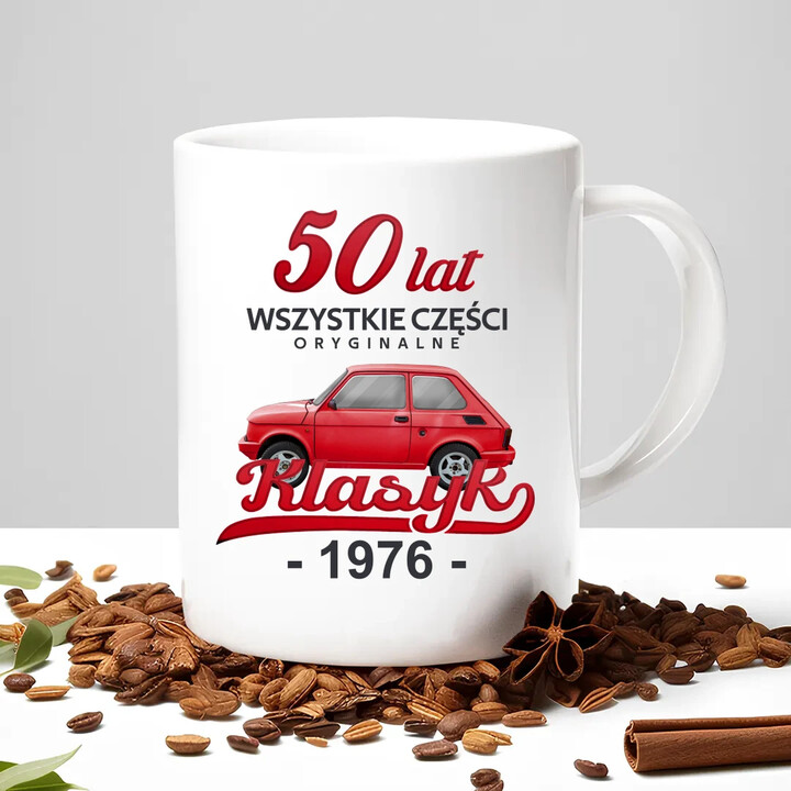50 Lat Wszystkie części oryginalne Klasyk od 1976 - kubek na prezent