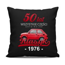 50 Lat Wszystkie części oryginalne Klasyk od 1976 - czarna poduszka na prezent