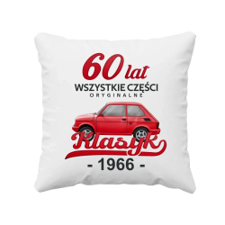 60 Lat Wszystkie części oryginalne Klasyk od 1966 - poduszka na prezent