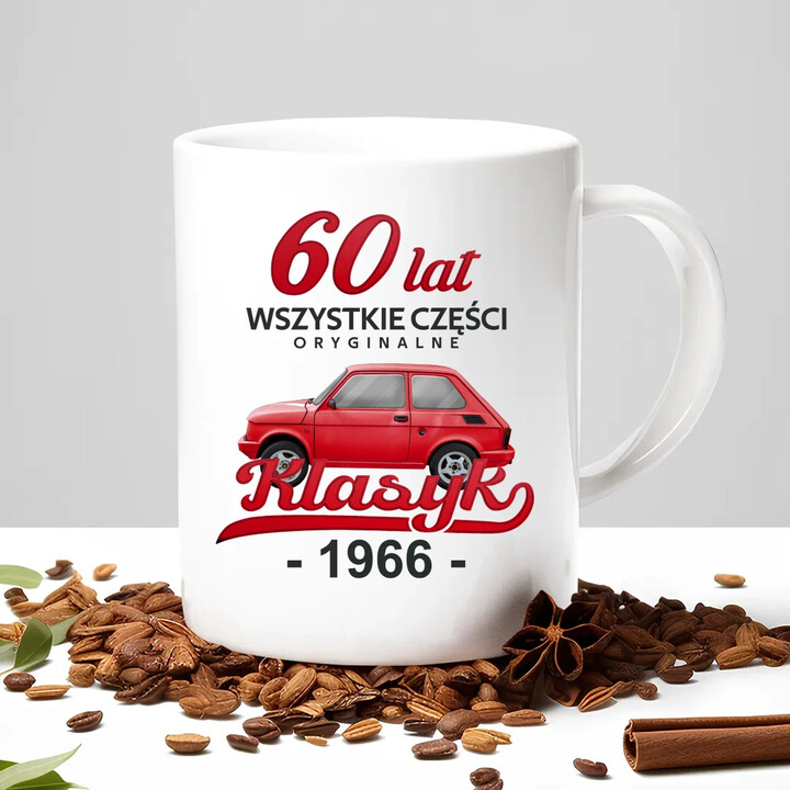 60 Lat Wszystkie części oryginalne Klasyk od 1966 - kubek na prezent