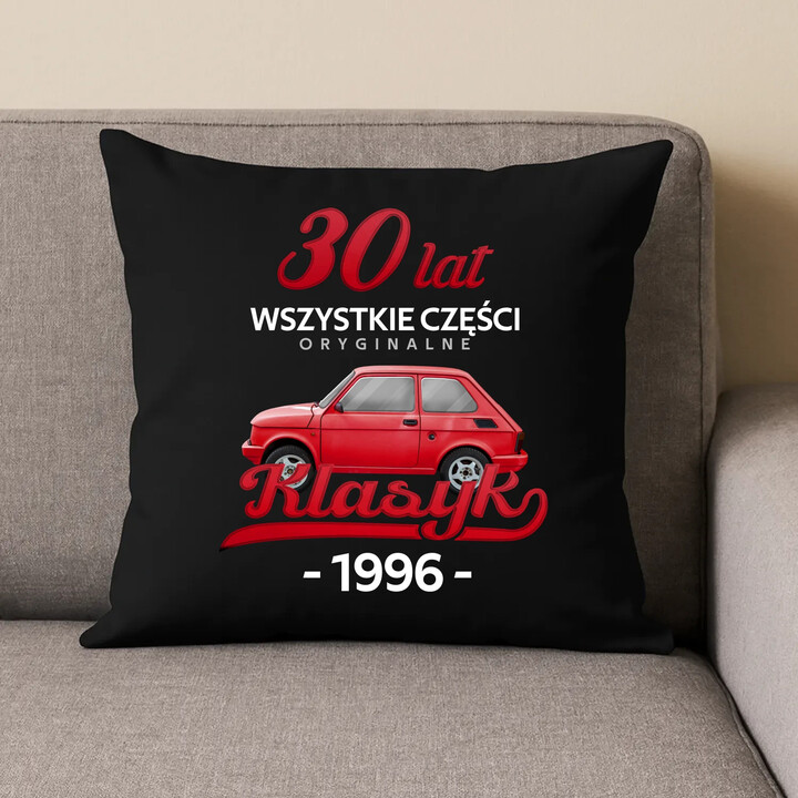 30 Lat Wszystkie części oryginalne Klasyk od 1996 - czarna poduszka na prezent