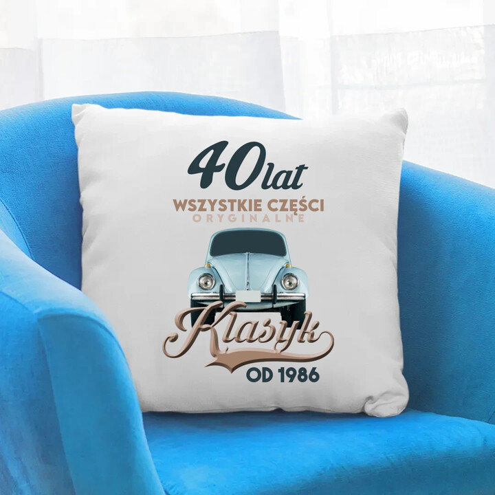 40 lat Wszystkie części oryginalne - Klasyk od 1986 - poduszka na prezent