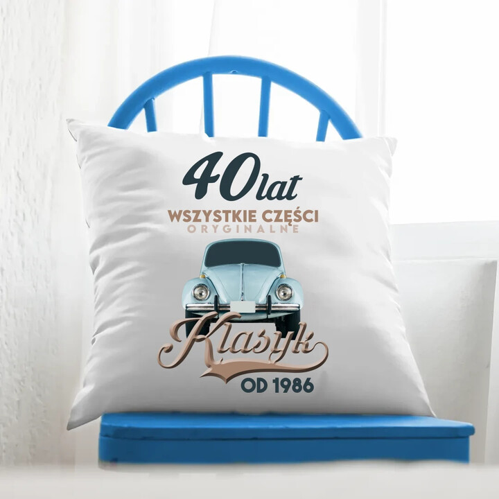 40 lat Wszystkie części oryginalne - Klasyk od 1986 - poduszka na prezent