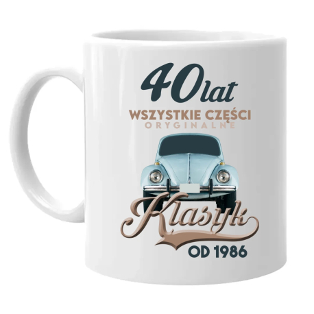 40 lat Wszystkie części oryginalne - Klasyk od 1986 - kubek na prezent
