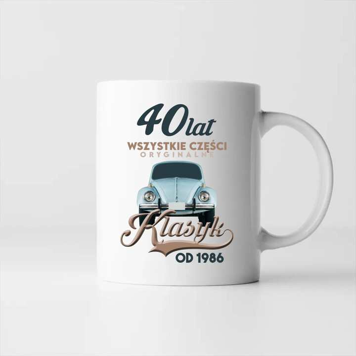 40 lat Wszystkie części oryginalne - Klasyk od 1986 - kubek na prezent