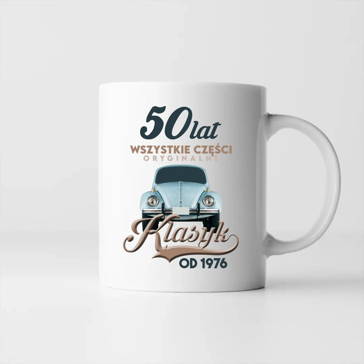 50 lat Wszystkie części oryginalne - Klasyk od 1976 - kubek na prezent