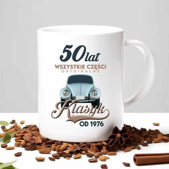 50 lat Wszystkie części oryginalne - Klasyk od 1976 - kubek na prezent