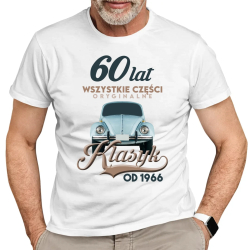 60 lat Wszystkie części oryginalne -  Klasyk od 1966 - męska koszulka na prezent