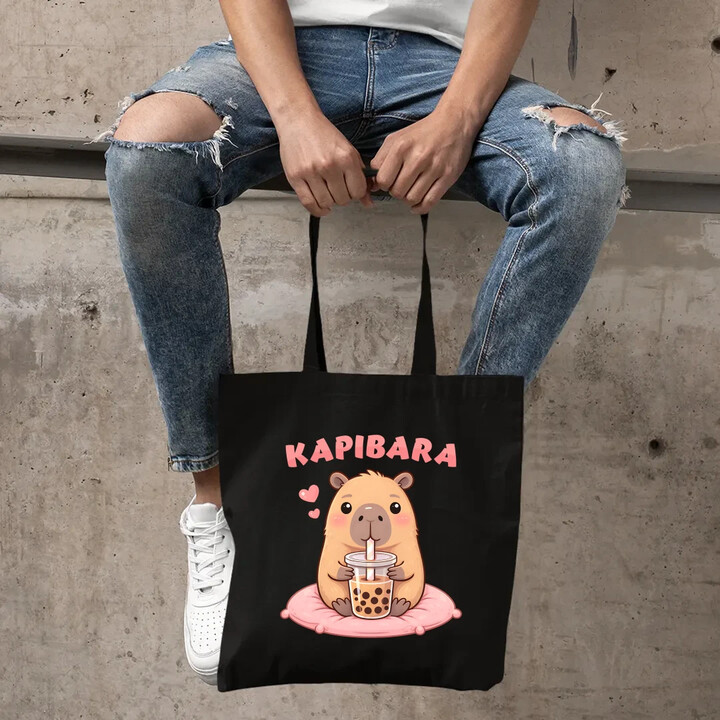 Kapibara - bubble tea - torba na prezent
