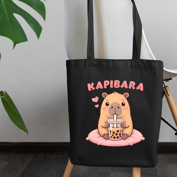 Kapibara - bubble tea - torba na prezent