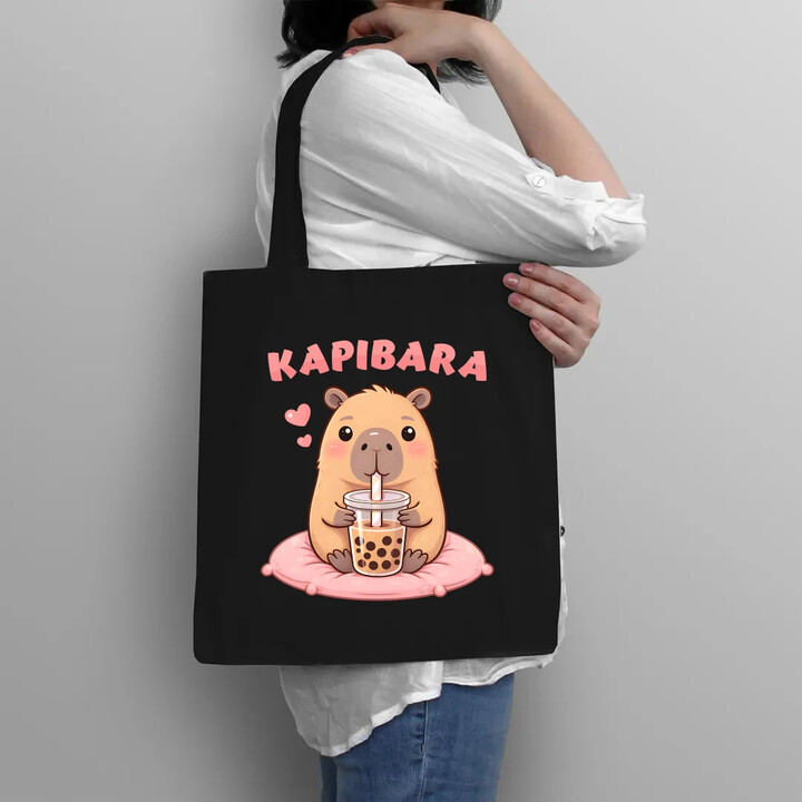 Kapibara - bubble tea - torba na prezent