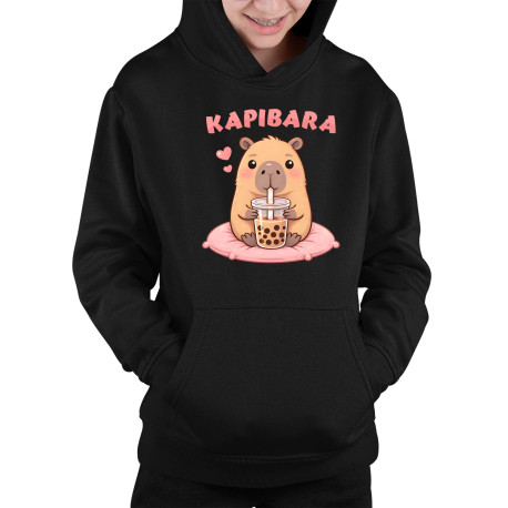 Kapibara - bubble tea - dziecięca bluza na prezent