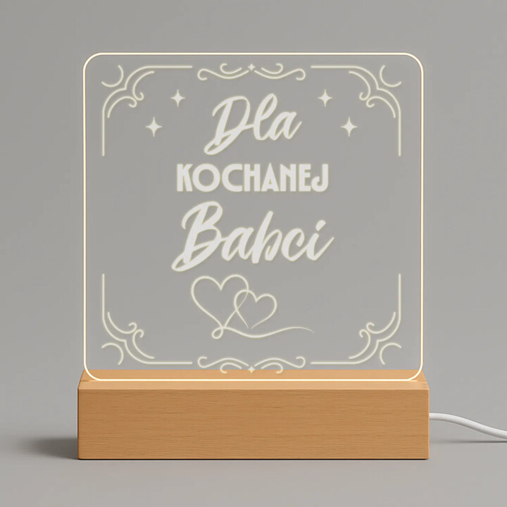 Dla kochanej babci - Lampka led z grawerem